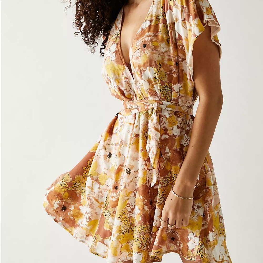 Free people freedy tie mini dress